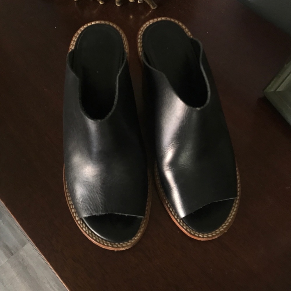 Tibi New York open toe leather mules - Picture 3 of 7